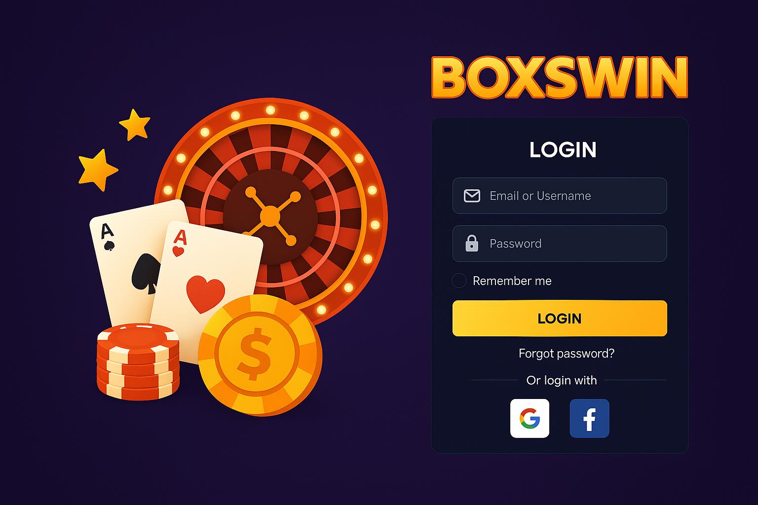 Registro na BOXSWIN   Garante Acesso a uma Vasta Seleção de jogo